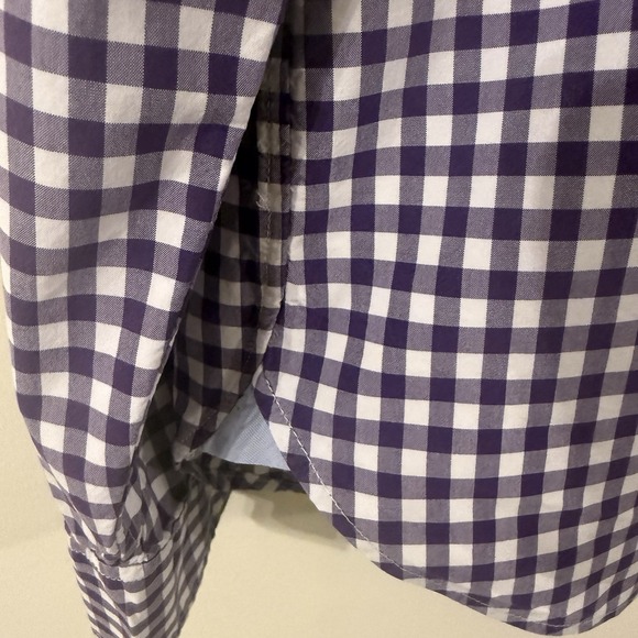 J. Crew Men's Slim‎ Shirt Size XL Purple Gingham Preppy Career Polished Trendy - Picture 4 of 13